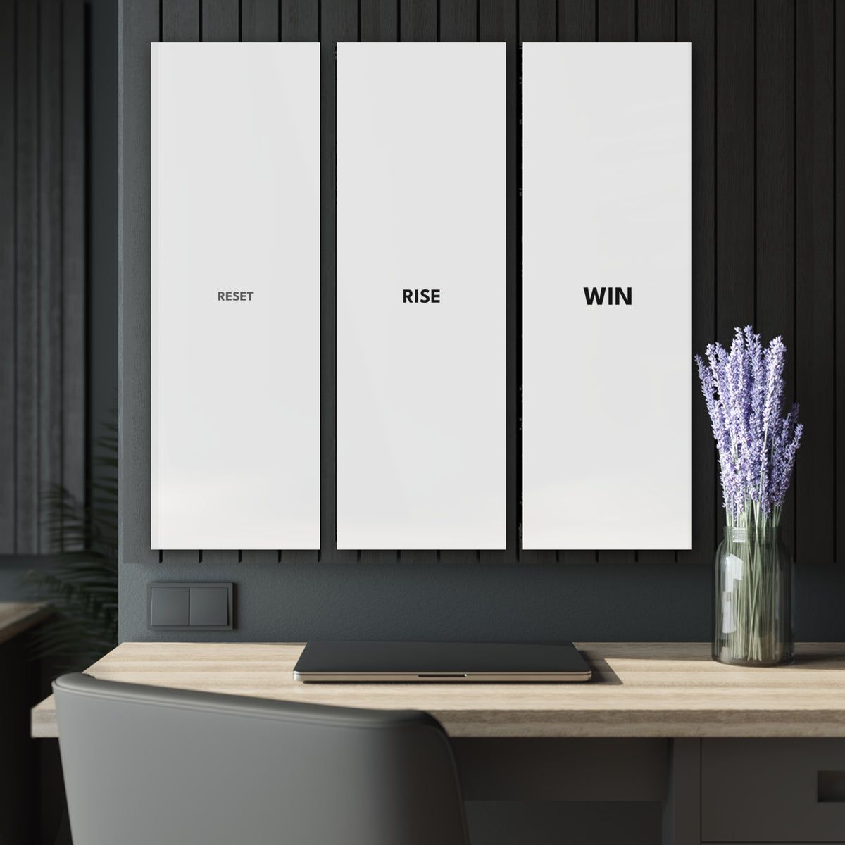 RESET. RISE. WIN. in Wall Art