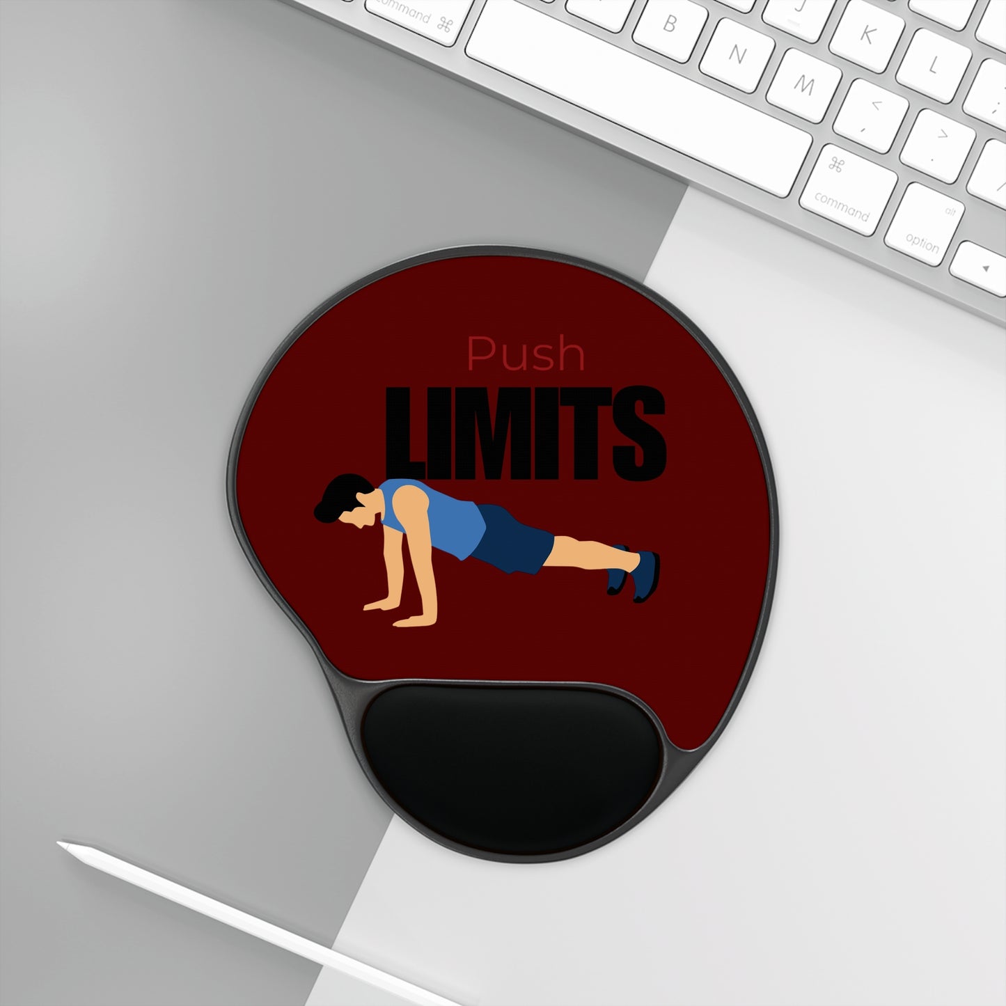 Push Limits Wrist Rest Mouse Pad - Maroon