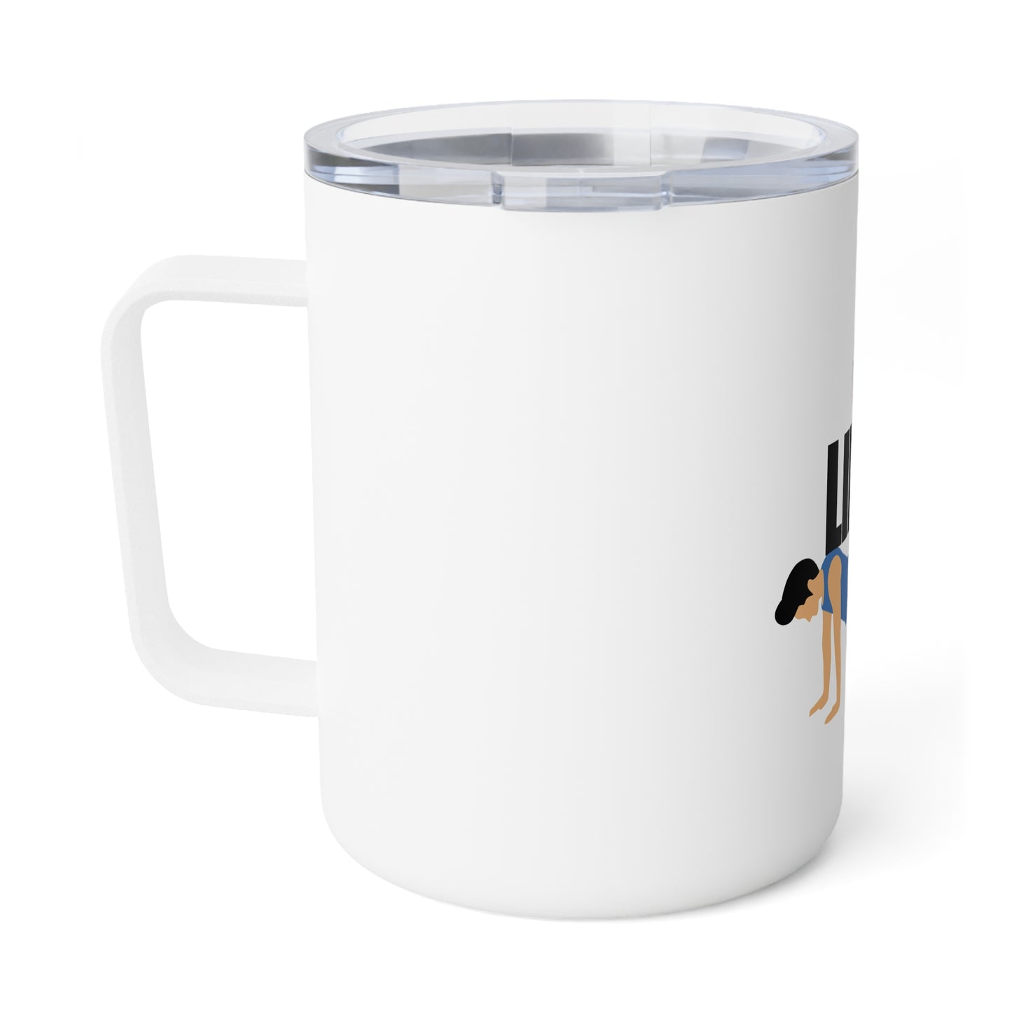 10oz Insulated Coffee Mug with Push Limits Design