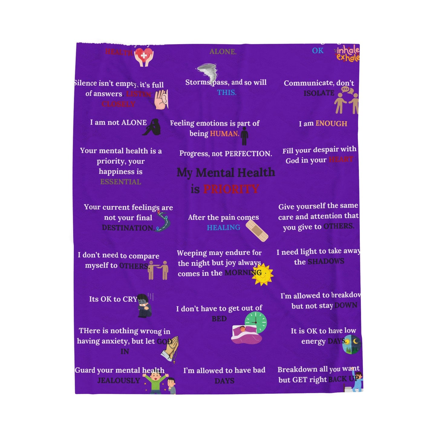 Mental Health Blanket - Purple