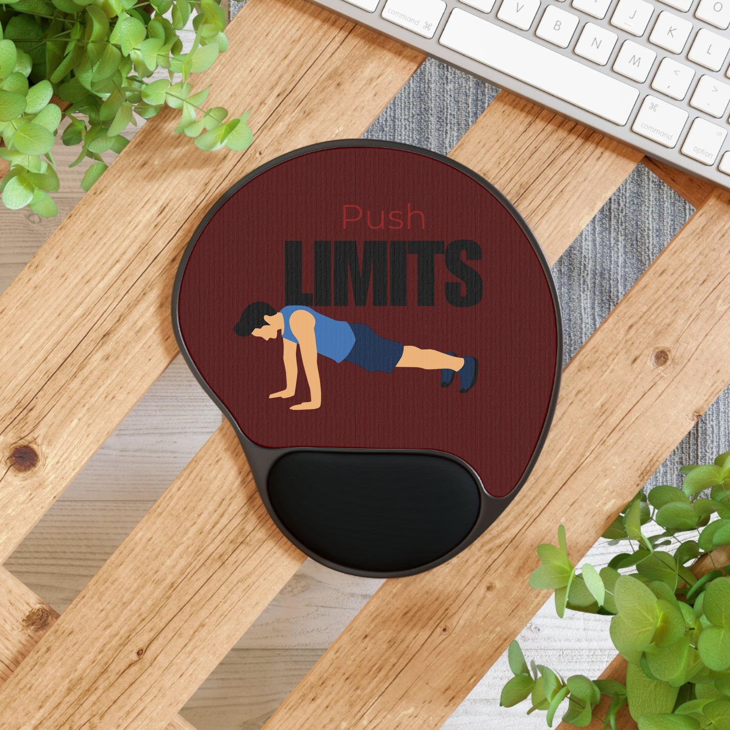 Push Limits Wrist Rest Mouse Pad - Maroon