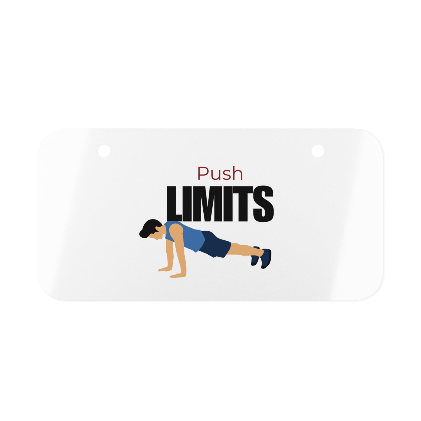 Mini License Plate - Push Limits Motivational