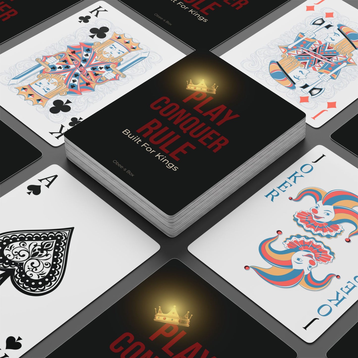 Playing Cards Set - Built For Kings Poker-Themed