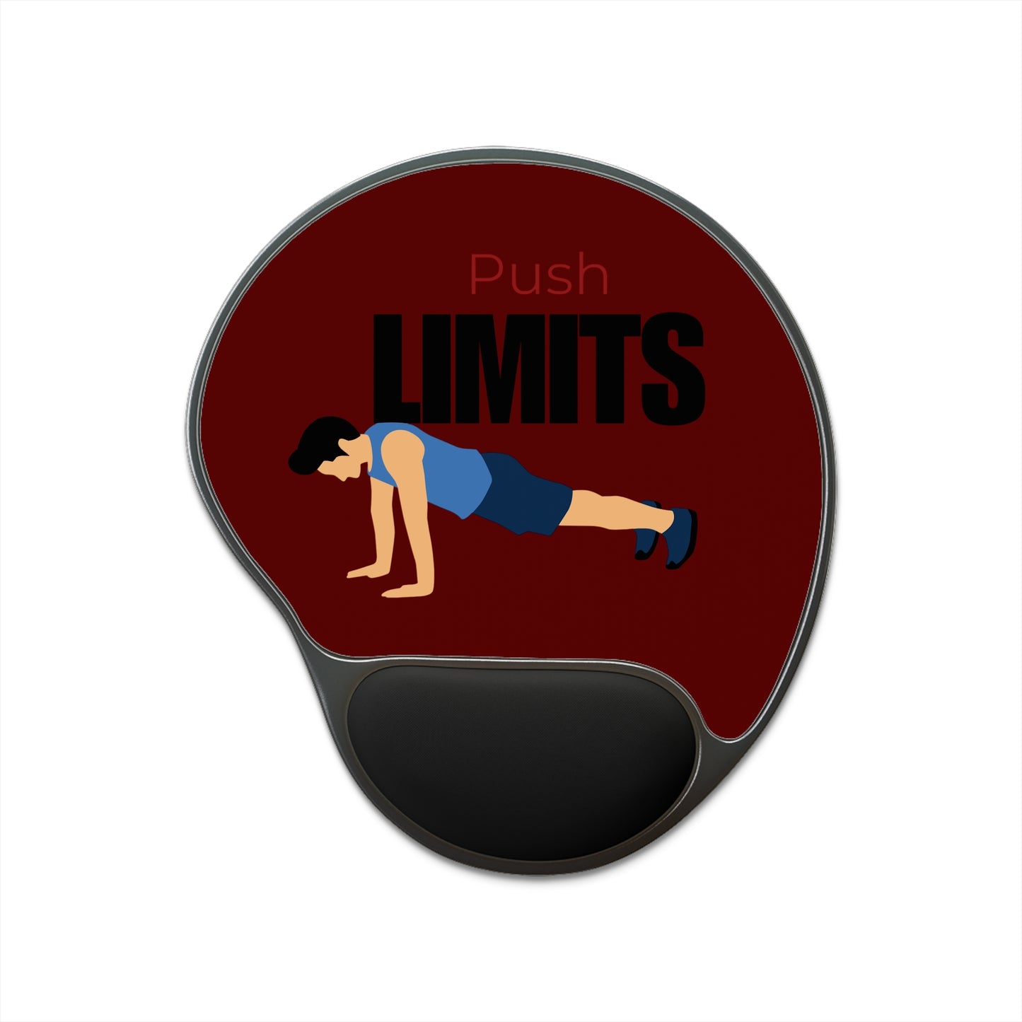 Push Limits Wrist Rest Mouse Pad - Maroon