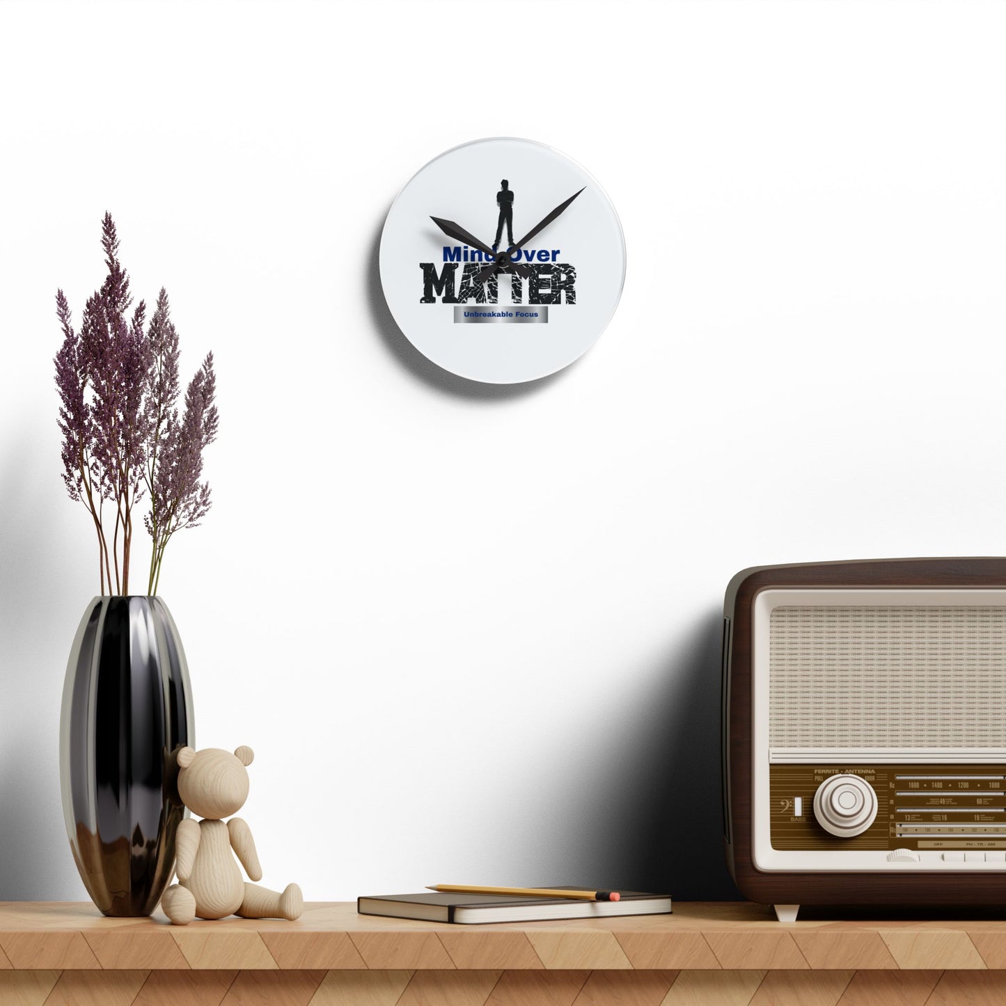 Mind Over Matter Acrylic Wall Clock