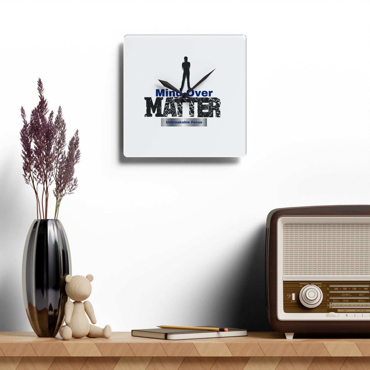 Mind Over Matter Acrylic Wall Clock