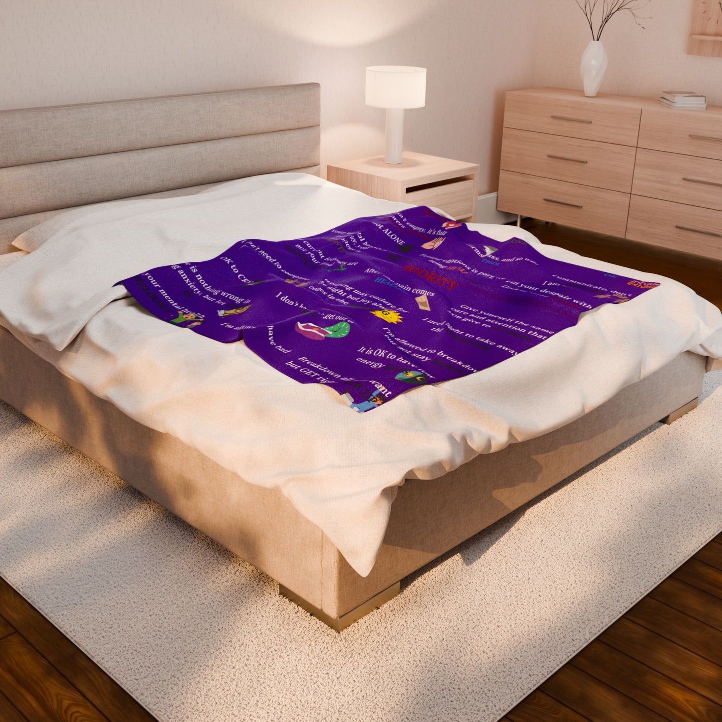 Mental Health Blanket - Purple