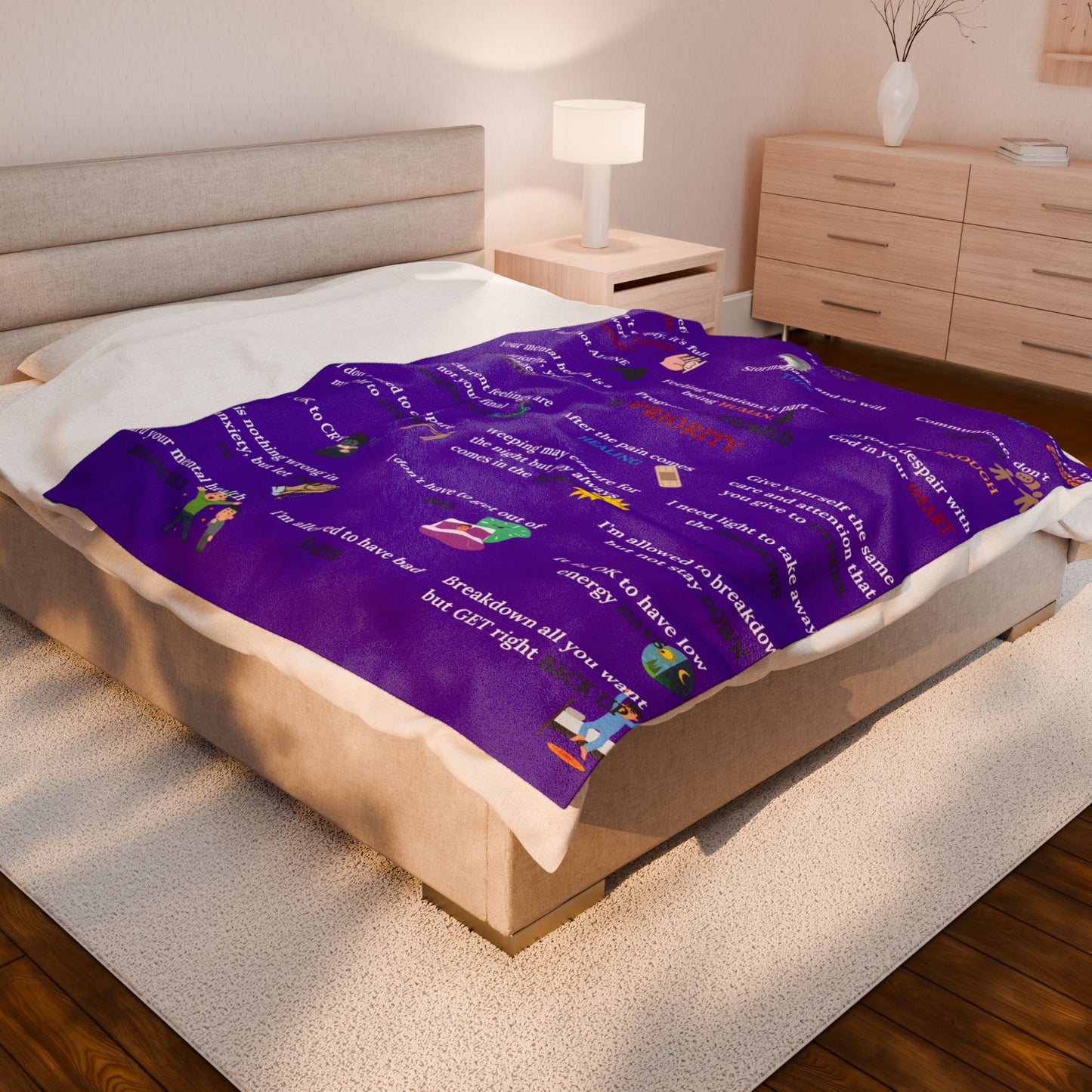 Mental Health Blanket - Purple