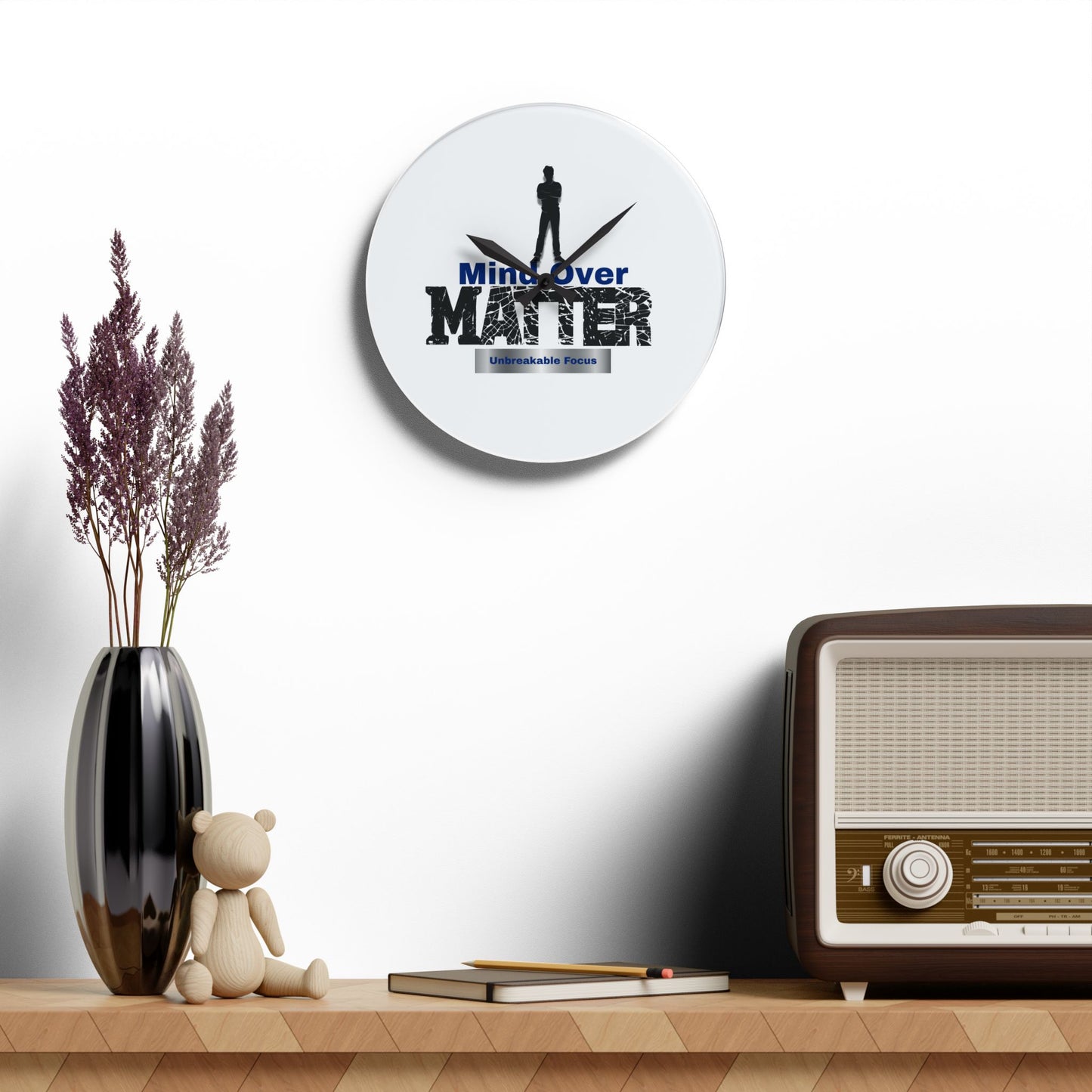 Mind Over Matter Acrylic Wall Clock
