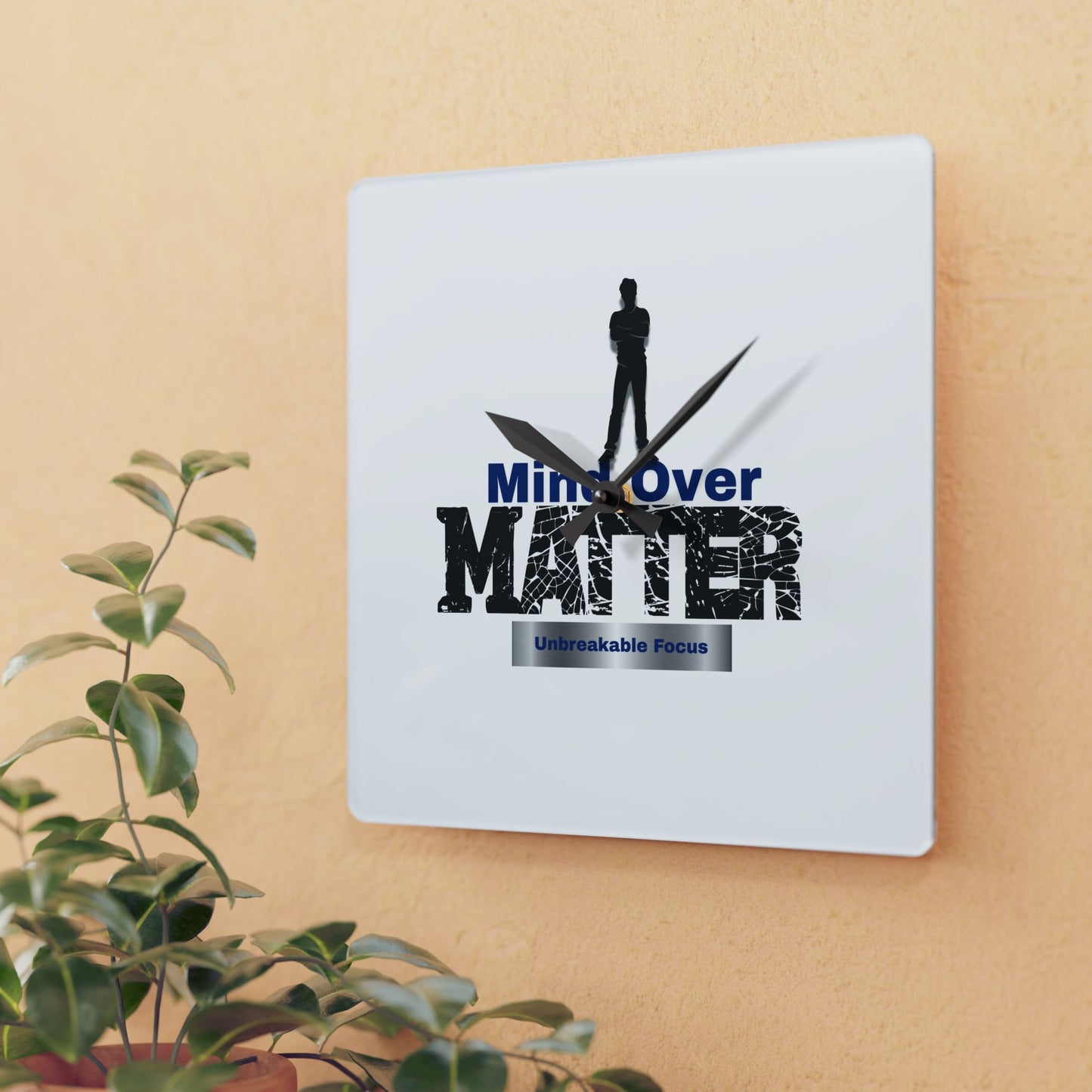 Mind Over Matter Acrylic Wall Clock