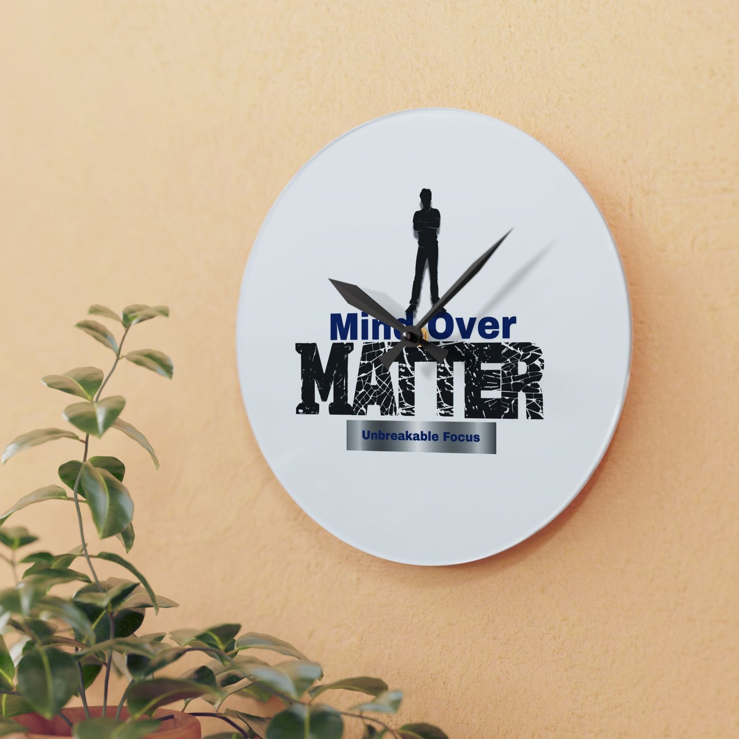 Mind Over Matter Acrylic Wall Clock
