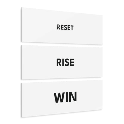 RESET. RISE. WIN. in Wall Art