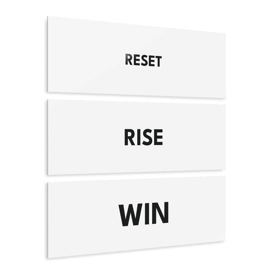 RESET. RISE. WIN. in Wall Art