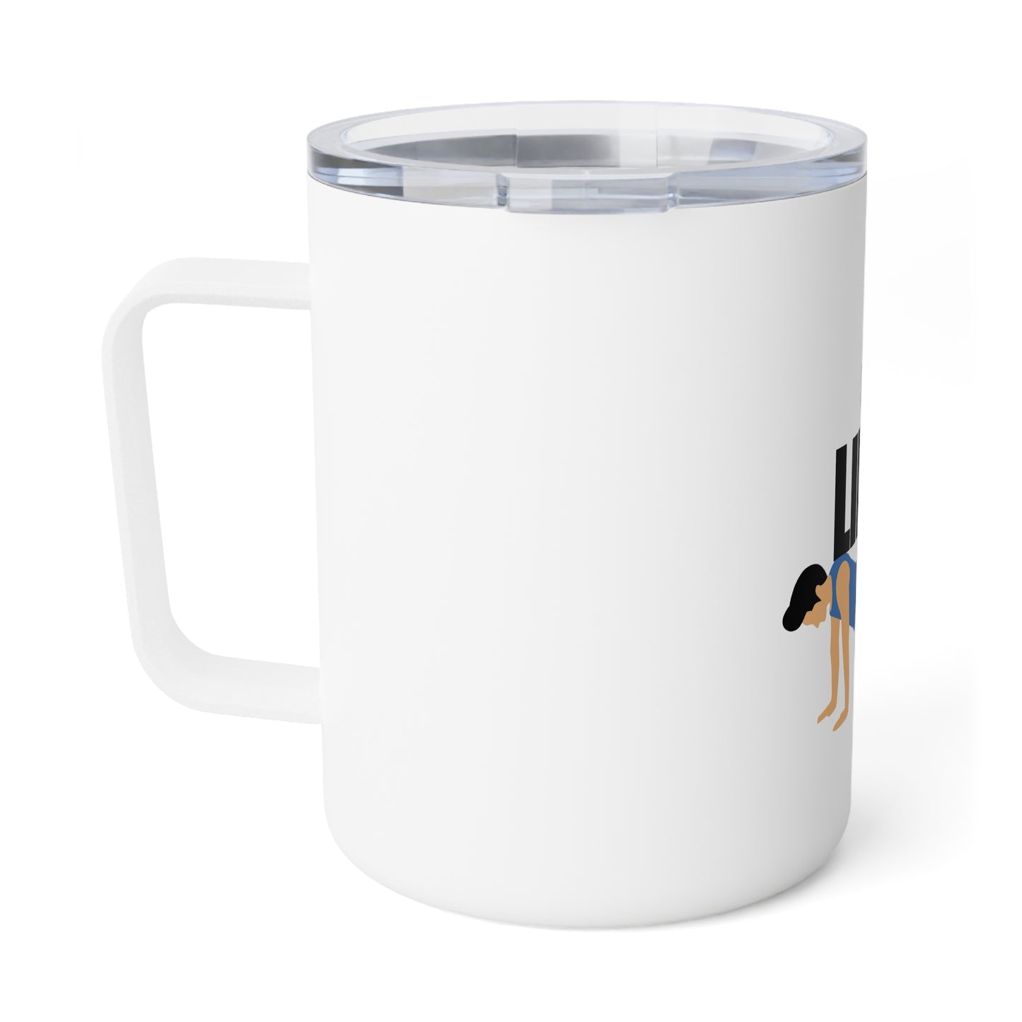 10oz Insulated Coffee Mug with Push Limits Design