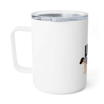 10oz Insulated Coffee Mug with Push Limits Design