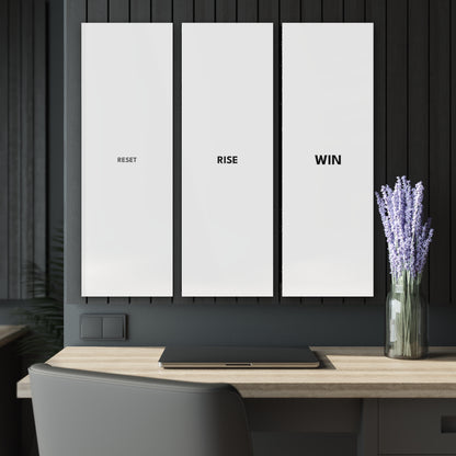 RESET. RISE. WIN. in Wall Art