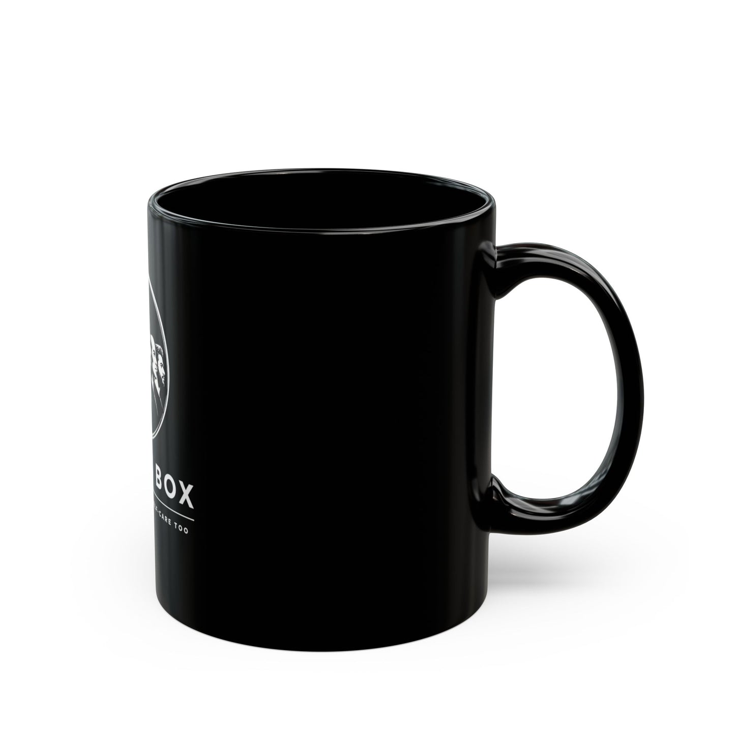 Obee's Box Black Coffee Mug