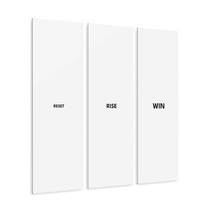 RESET. RISE. WIN. in Wall Art
