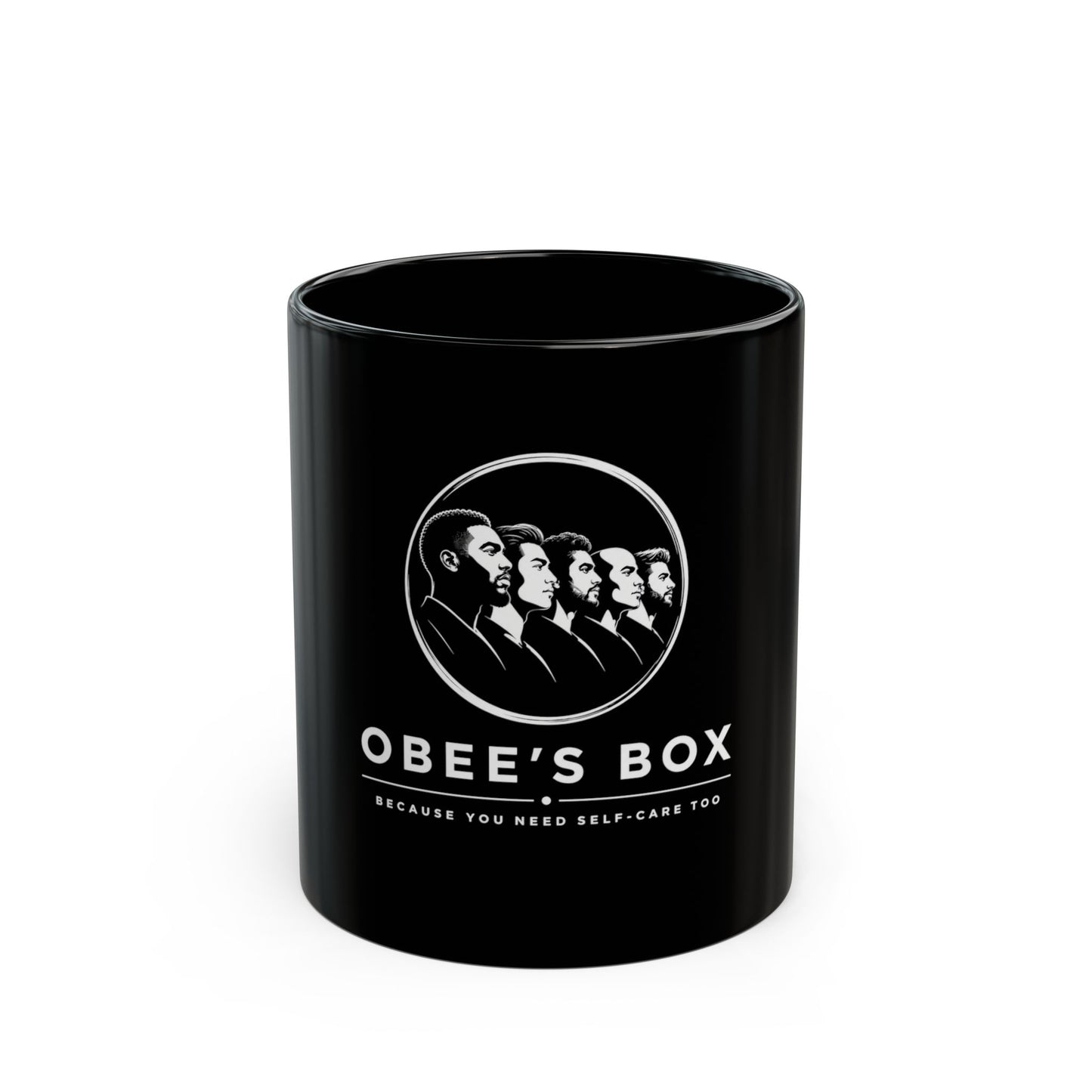Obee's Box Black Coffee Mug