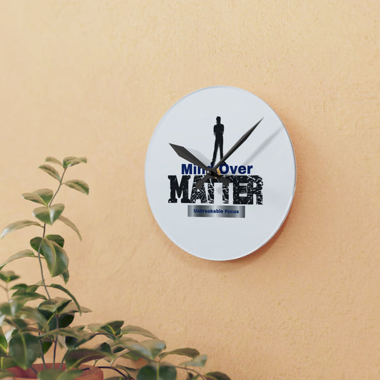 Mind Over Matter Acrylic Wall Clock