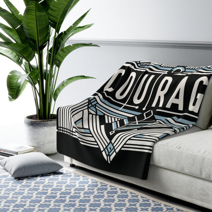 Courage Oversized Sherpa Fleece Blanket