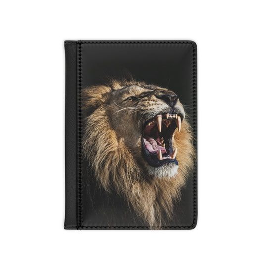 Roaring Lion Design Passport Cover