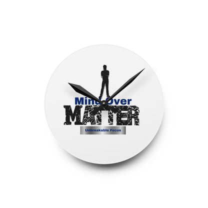 Mind Over Matter Acrylic Wall Clock