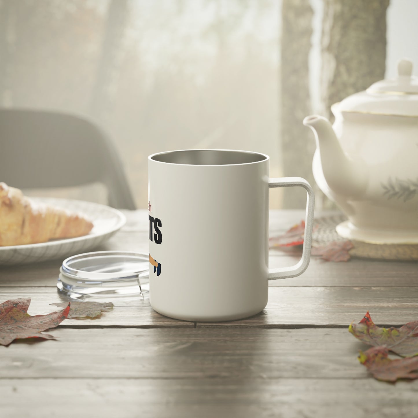 10oz Insulated Coffee Mug with Push Limits Design