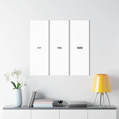 RESET. RISE. WIN. in Wall Art